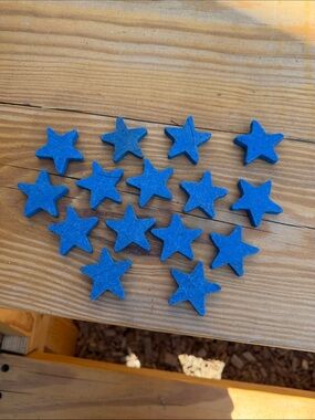 Pottery Blue Stars - Lot of 15